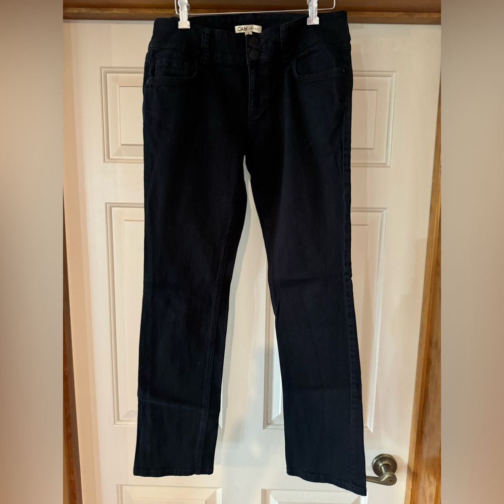 CAbi Lou Lou Style 515 Straight Leg Black Jeans - Size 6
